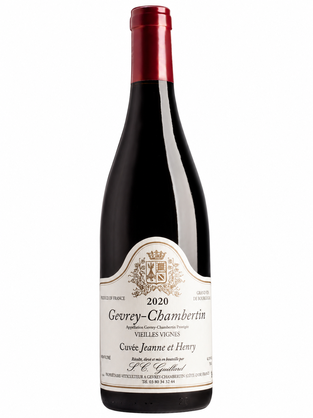 Бутылка S. C. Guillard Gevrey-Chambertin Cuvée Jean et Henri Vieille Vigne